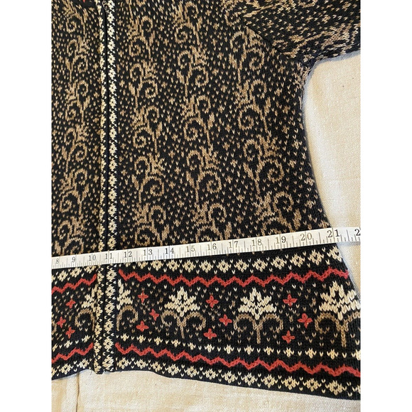 Nomadic Traders Sweater Womens Medium Fair Isle Cottage Core Zipping Cardigan - Picture 11 of 14